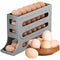 4 Tiers Egg Holder for Fridge, Automatic Egg Rolling Rack, 30 Eggs Storage Rack, Egg Distributor for Refrigerator, Egg Storage