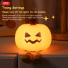 Pumpkin Night Light Cute Soft Silicone Safe Lamp Decorations Timing Dimmable Bedside Decor Kids Babies Halloween Gifts