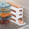 4 Tiers Egg Holder for Fridge， Automatic Egg Rolling Rack, 30 Eggs Storage Rack, Egg Distributor for Refrigerator, Egg Storage