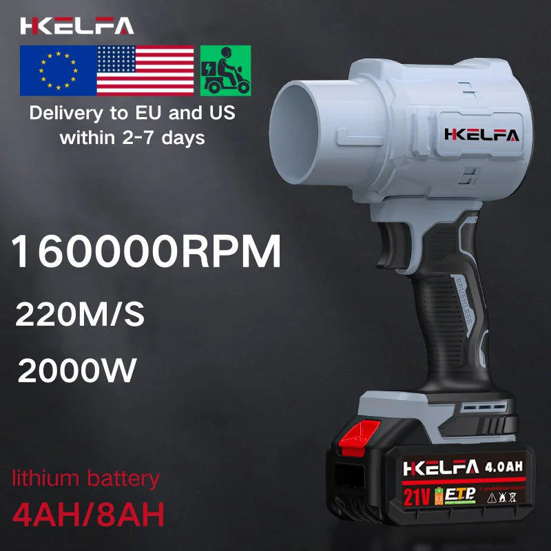 2000W Electric Turbo Blowers 220M/S Jet Fan Handheld blade blower Cordless Electric Air Blower Car Dryer Dust Removal Tool